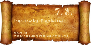 Tepliczky Magdolna névjegykártya